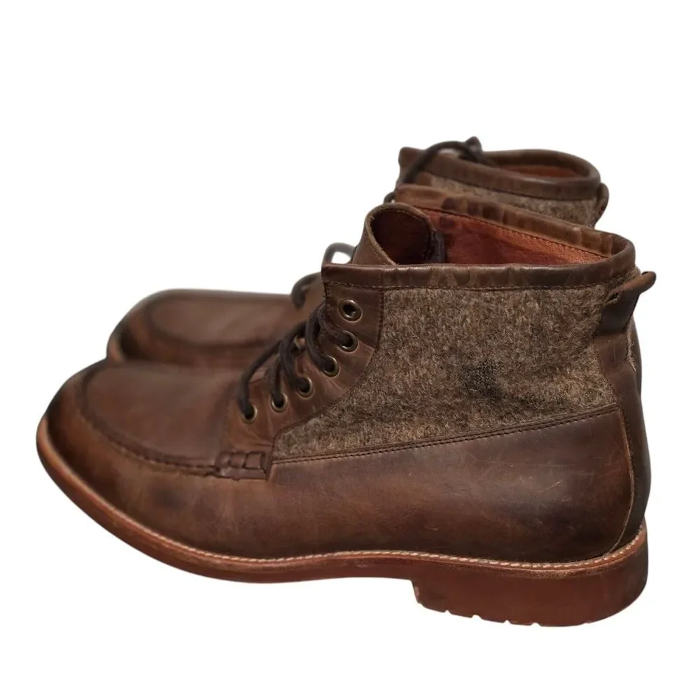 Warfield & Grand Joshua Brown Leather/Wool Chukka Boots‎ Lace-Up Men's 9.5 M EUC